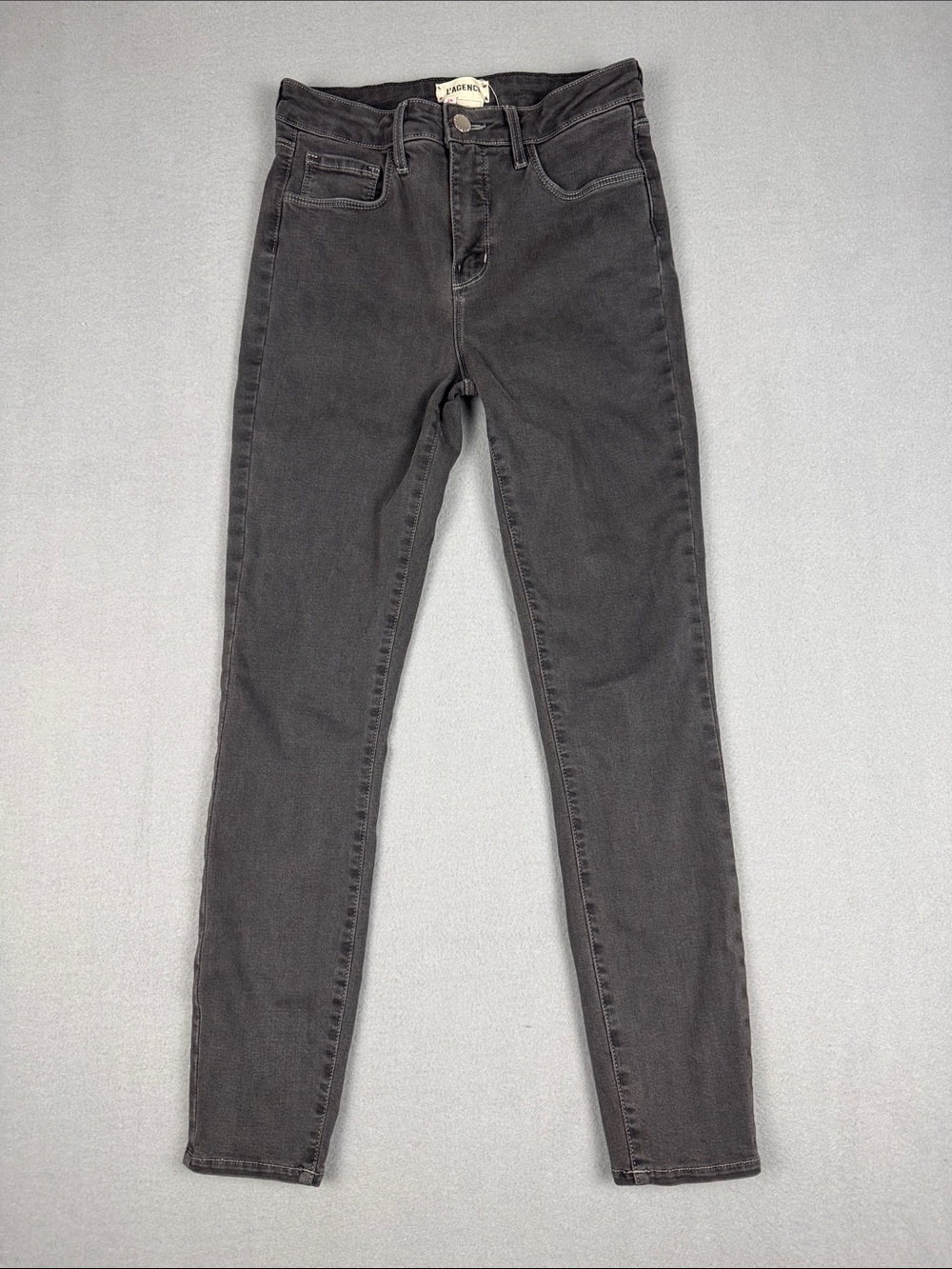 L'AGENCE Skinny High-Rise Jeans in Charcoal Gray
Size: 26